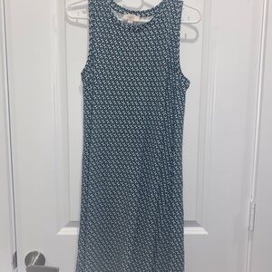 LOFT Black and White Sheath Midi Dress. 232